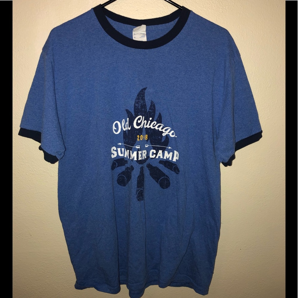 Old Chicago “2018 Summer Camp” Ringer T-Shirt. L
